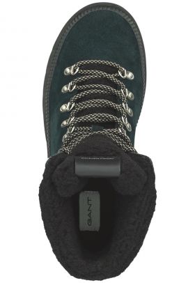 Ghete de piele intoarsa cu insertii de blana shearling sintetica