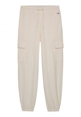 Pantaloni sport cargo cu talie inalta