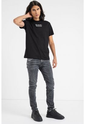 Tricou slim fit cu decolteu la baza gatului Digor