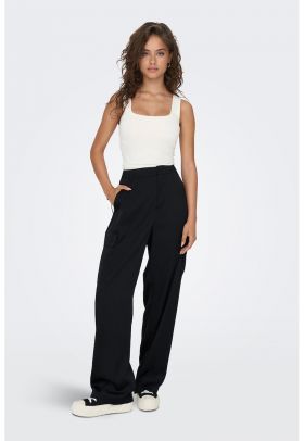 Pantaloni cargo de satin