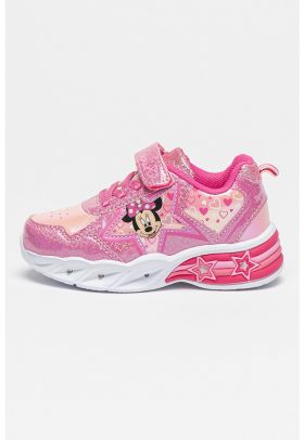 Pantofi sport cu imprimeu Minnie Mouse si velcro