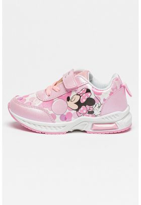 Pantofi sport cu imprimeu Minnie Mouse si velcro