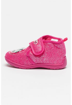 Pantofi sport cu velcro si aspect stralucitor