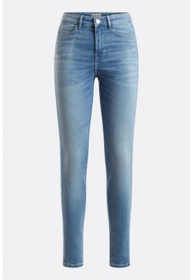 Blugi skinny cu aspect decolorat
