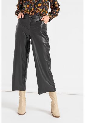 Pantaloni culotte cu talie inalta