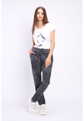 Pantaloni sport cu animal print