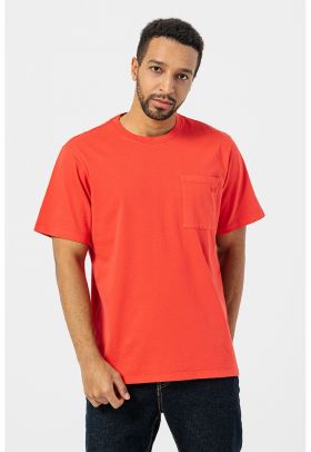 Tricou relaxed fit cu buzunar pe piept Easy