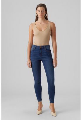 Blugi skinny cu talie inalta