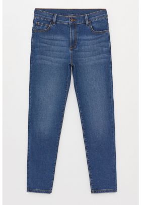 Blugi slim fit cu talie medie