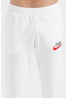 Pantaloni sport din amestec de bumbac cu broderie logo