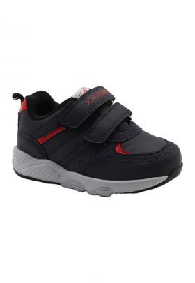 Pantofi sport de piele ecologica cu velcro