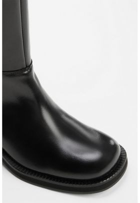 Cizme mid-calf de piele Crac