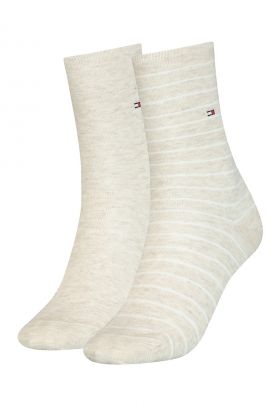 Set de sosete cu model uni si dungi - 2 perechi