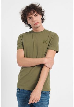 Tricou cu model uni si detalii logo