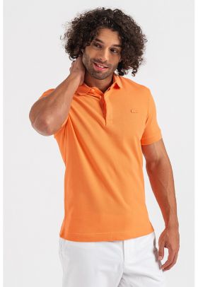 Tricou polo regular fit cu logo discret