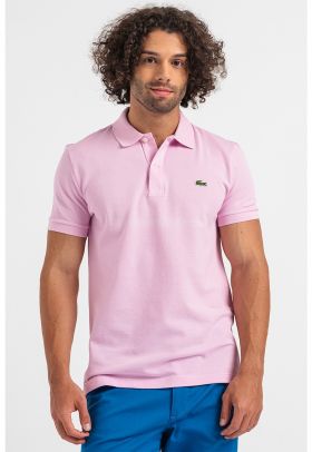 Tricou polo slim fit din material pique