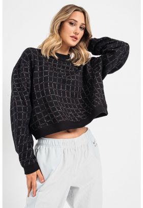 Bluza crop pentru fitness Luxe Cozy