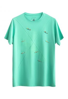 Tricou unisex cu imprimeu cu barcute