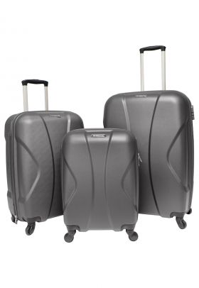 Set 3 trolere BIGGER - ABS - marime S+M+L - culoare dark grey