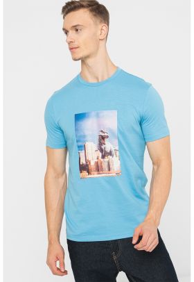 Tricou regular fit cu imprimeu foto TeFragile