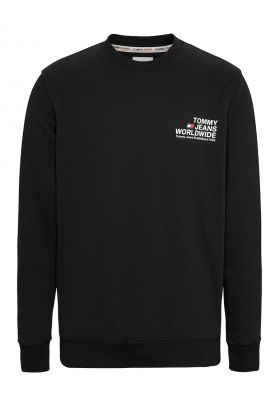 Bluza de trening cu decolteu la baza gatului si logo pe piept