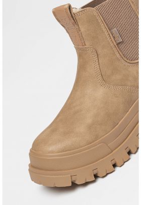Ghete Chelsea de piele nabuc sintetica Aspha