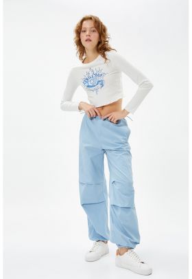 Pantaloni de bumbac cu talie ajustabila