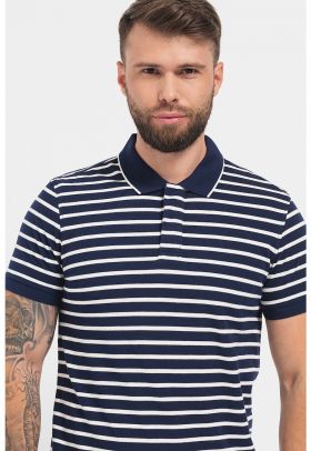 Tricou polo cu model in dungi