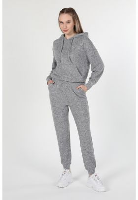 Pantaloni sport cu talie inalta si buzunare laterale