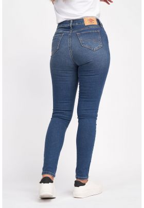 Blugi skinny cu aspect decolorat