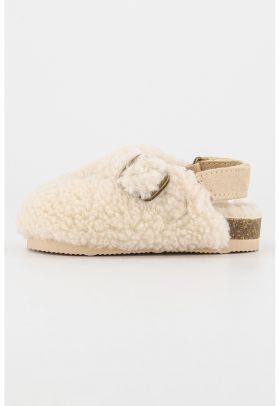 Botosei de blana shearling sintetica cu banda velcro