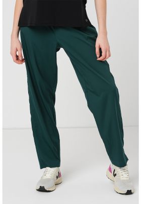 Pantaloni sport relaxed fit cu talie inalta