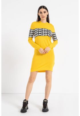 Rochie-pulover din amestec de lana