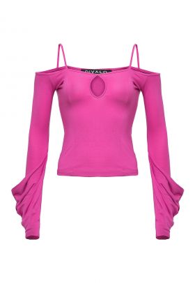 Bluza cu decupaje pe umeri si decupaj
