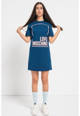 Rochie-tricou cu imprimeu logo