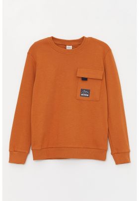 Bluza de trening cu buzunar pe piept