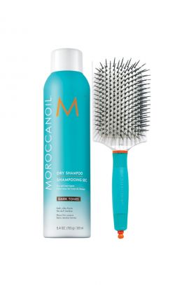 Pachet promo Styling: Sampon Uscat Moroccanoil Dark Tones + Perie Moroccanoil ceramica