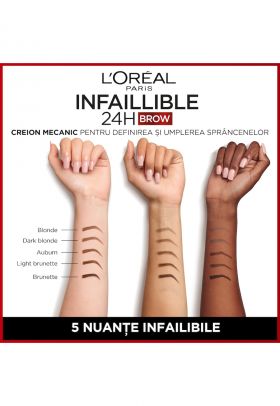 Creion de sprancene Infaillible Brows 24H Triangular - nuanta 6.0 Dark Blonde​