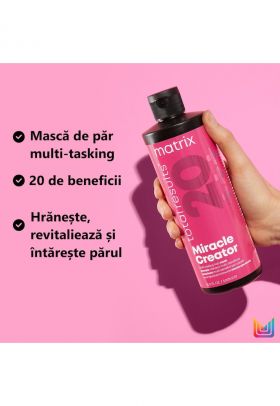 Masca de par Miracle Creator 20 multi-beneficii revitalizeaza si intareste parul in doar 60 de secunde - 500 ml