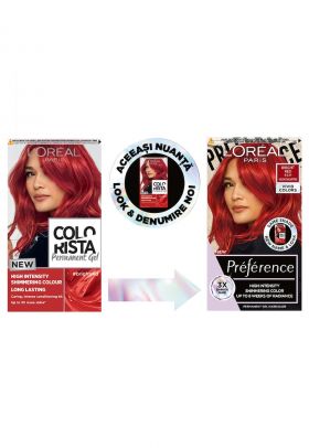 Vopsea de par permanenta cu amoniac Preference Vivid Colours 8.624 Bright Red - 204 ml