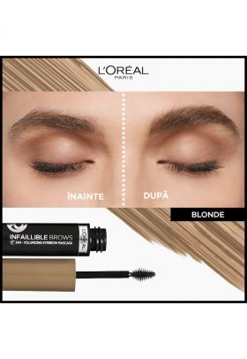 Mascara pentru sprancene cu efect de volum Infaillible 24H - Blonde - 4.9 ml