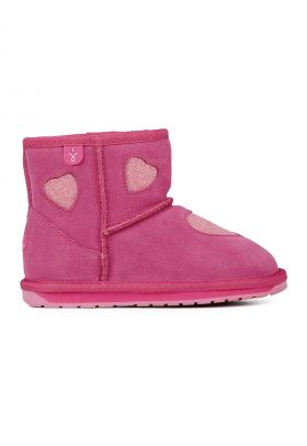 Ghete slip-on de piele intoarsa cu inimi Barton