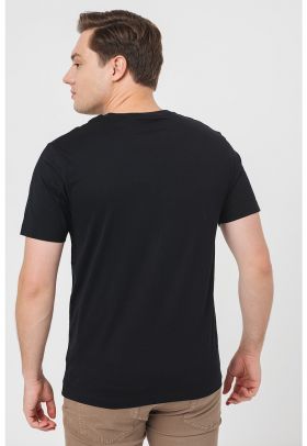 Tricou regular fit din bumbac cu broderie logo