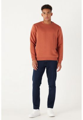 Bluza de trening cu decolteu la baza gatului si model uni