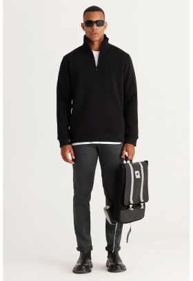 Bluza de trening cu fenta cu fermoar