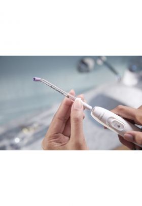 Rezerva 2 capete de curatare interdentara Philips HX3062/00 - 4 jeturi consistente de apa - ghidaj din cauciuc moale delicat cu gingiile - compatibil cu aparatele de curatare interdentara Power Flosser