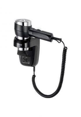 Uscator de par Action Super Plus 1600 Shaver (Black) - pentru hotel - montare pe perete - 1600 W - Negru