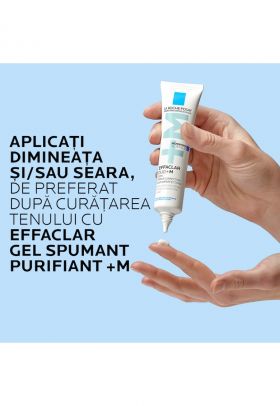 Crema de fata cu tripla actiune de ingrijire anti-imperfectiuni si anti-recurenta pentru ten gras cu tendinta acneica Effaclar Duo+M - 40 ml