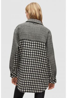 Palton cu imprimeu houndstooth Sophie