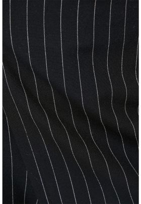Pantaloni cu dungi discrete si detaliu suprapus